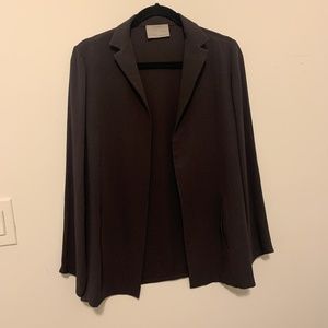 Grey Vintage Dusan 100% Silk Blazer Size M Made in Italy